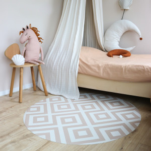 Tapis de protection de sol en vinyl Modern Blocks "Desert Sand" (110 cm) Eeveve