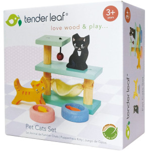 Set en bois Pets "Chat" (3 ans et +)  Tender Leaf Toys