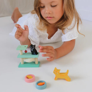 Set en bois Pets "Chat" (3 ans et +)  Tender Leaf Toys