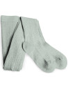 Collants fille en coton égyptien et Lurex Amélie "Aigue Marine"