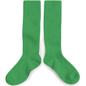 Chaussettes hautes enfant en coton "Vert Jackpot" Collegien