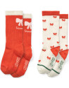 Chaussettes courtes enfant en coton Annette "Holiday Apple/Sandy" Liewood