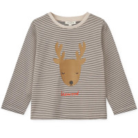 T-shirt manches longues en coton bio Apia "Holiday Reindeer"