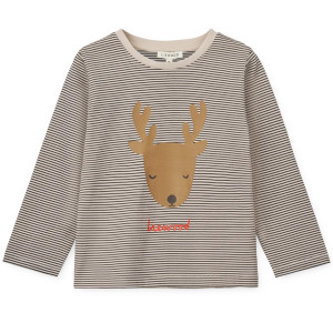 T-shirt manches longues en coton bio Apia "Holiday Reindeer" Liewood