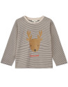 T-shirt manches longues en coton bio Apia "Holiday Reindeer"