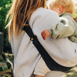 Porte-bébé en velours côtelé "Noir"