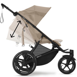 Poussette Avi Spin chassis noir "Almond Beige" Cybex