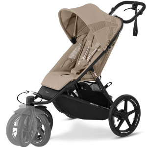 Poussette Avi Spin chassis noir "Almond Beige" Cybex