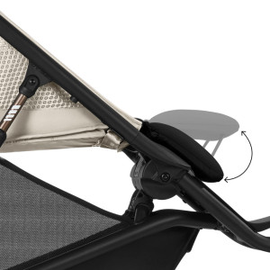 Poussette Avi Spin chassis noir "Almond Beige" Cybex