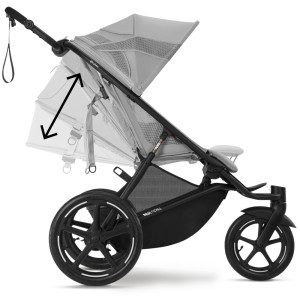 Poussette Avi Spin chassis noir "Fog Grey" Cybex