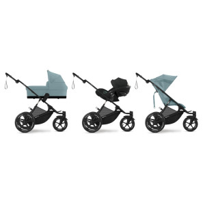 Poussette Avi Spin chassis noir "Stormy Blue" Cybex