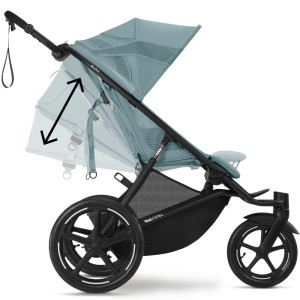 Poussette Avi Spin chassis noir "Stormy Blue" Cybex