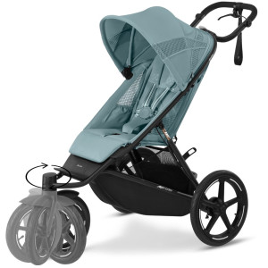Poussette Avi Spin chassis noir "Stormy Blue" Cybex