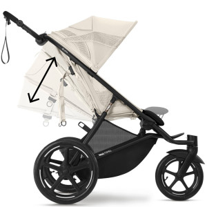 Poussette Avi Spin chassis noir "Seashell Beige" Cybex