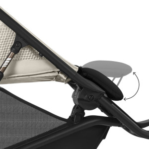 Poussette Avi Spin chassis noir "Seashell Beige" Cybex