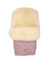 Chancelière en peau d'agneau Nelly Milky Sand "Rose Orchidée" (6-36 mois)