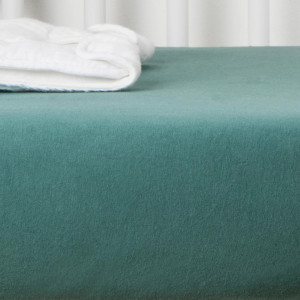 Drap housse pour lit bébé 60*120 coton bio "Eucalyptus" Kadolis