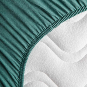 Drap housse pour lit bébé 60*120 coton bio "Eucalyptus" Kadolis
