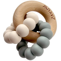 Anneaux de dentition en perles de bois et silicone Sedna "Ocean"