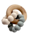 Anneaux de dentition en perles de bois et silicone Sedna "Ocean" Zakuw
