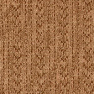 Chaussettes hautes enfant en laine mérinos et maille ajourée Adèle "Caramel au Beurre Salé"