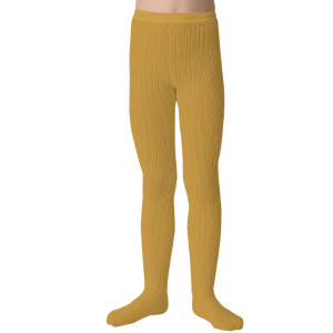 Collants fille en coton égyptien Louise "Jaune Camomille"