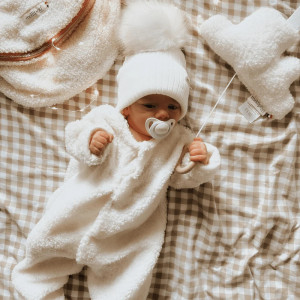 Pyjama avec pieds Bébé Moumoute Donna "Blanc" Mellipou