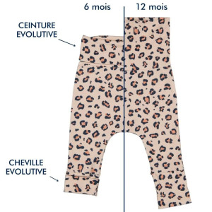 Legging bébé en coton Baker "Léopard" Mellipou