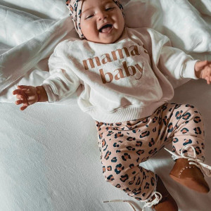Legging bébé en coton Baker "Léopard" Mellipou