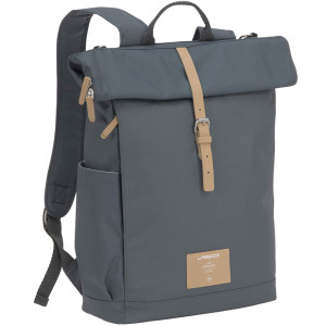 Sac à langer à dos mixte en PET recyclé "Rolltop Anthracite" Lassig