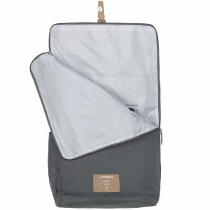 Sac à langer à dos mixte en PET recyclé "Rolltop Anthracite" Lassig