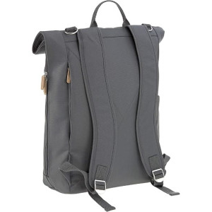 Sac à langer à dos mixte en PET recyclé "Rolltop Anthracite" Lassig