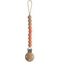 Attache tétine en perles de silicone Eva "Clementine"