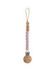 Attache tétine en perles de silicone Eva "Cloudy Mauve"