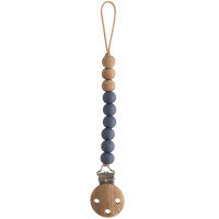 Attache tétine en perles de silicone Eva "Iron"