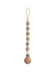 Attache tétine en perles de silicone Luna "Faux Wood"