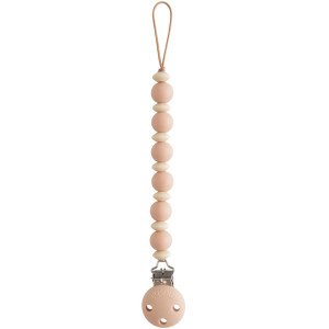 Attache tétine en perles de silicone Luna "Blush" Mushie