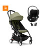  Poussette YOYO³ Cadre noir "Olive" 6+ + Cybex Cloud T i-SIZE PLUS
