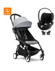  Poussette YOYO³ Cadre noir "Stone" 6+ + Cybex Cloud T i-SIZE PLUS