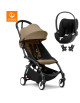  Poussette YOYO³ Cadre noir "Toffee" 6+ + Cybex Cloud T i-SIZE PLUS