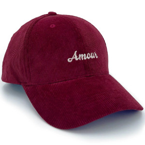 Casquette en velours côtelé Colette "Amour" (Maman) Milinane