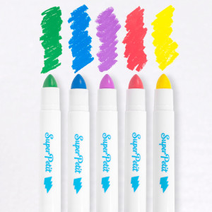 Pochette de 5 Crayons de Cire Multi-surfaces "Doux"  Super Petit