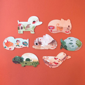 Puzzle enfant réversible "I Love my Pets" (3 ans et +) Londji
