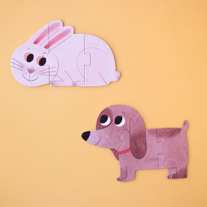 Puzzle enfant réversible "I Love my Pets" (3 ans et +) Londji
