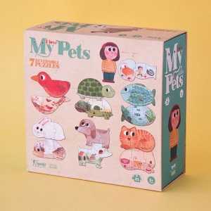 Puzzle enfant réversible "I Love my Pets" (3 ans et +) Londji