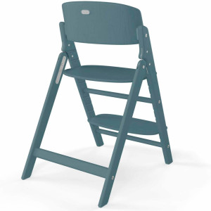 Chaise Haute évolutive en bois de hêtre Click & Fold "Stone Blue" Cybex
