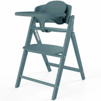 Chaise Haute bébé évolutive en bois Click & Fold "Stone Blue" 3-in-1