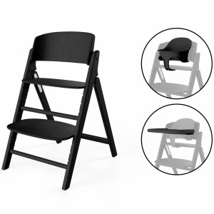 Chaise Haute évolutive 3-in-1 en bois Click & Fold "Stunning Black" Cybex
