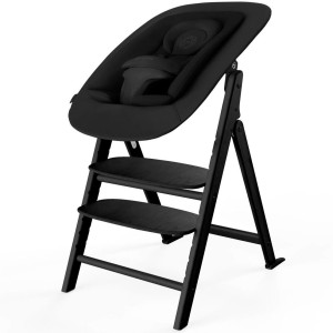 Chaise Haute évolutive 4-in-1 en bois Click & Fold "Stunning Black"