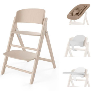 Chaise Haute évolutive bébé 4-in-1 en bois Click & Fold "All Natural" Cybex